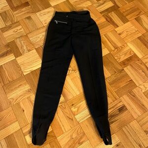 Bogner Vintage Dona High-Rise Tapered Stirrup Ski Pants in Black Women's Size 8
